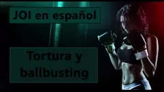 play Spanische Domina JOI: Deine Eier zerstört und gedemütigt